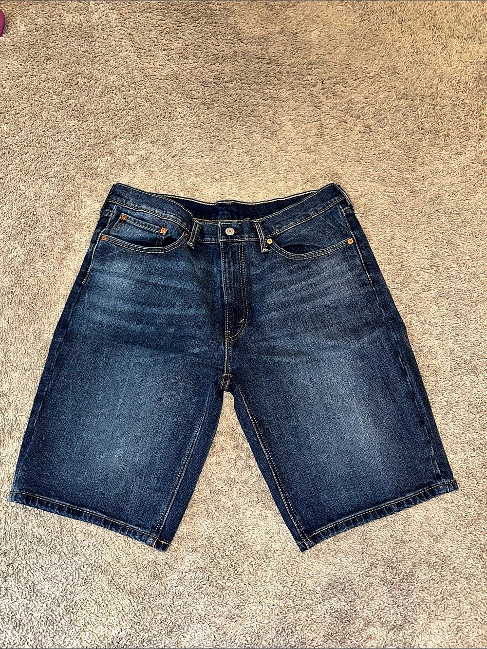 Levi's 541 Athletic Fit Denim Shorts Athletic Fit Denim Jean Shorts Blue Waist